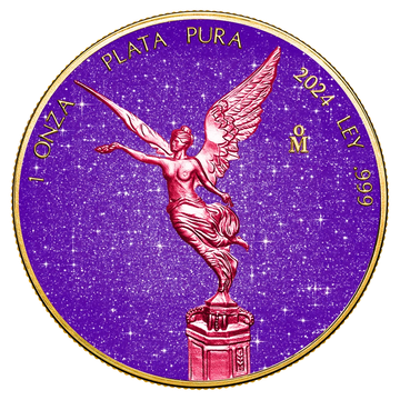 2024 Mexico Libertad Royal Amethyst Edition 1 oz Silver Coin
