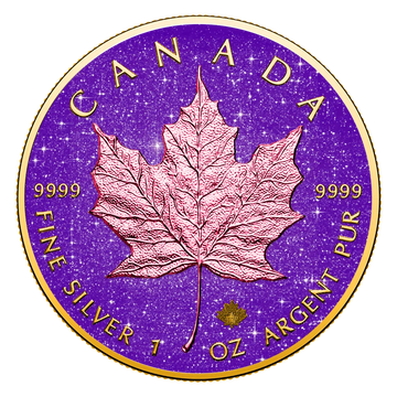 2026 Canada Maple Leaf Royal Amethyst Edition 1 oz Silver Coin