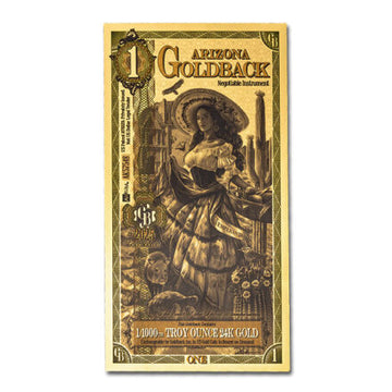 1 Arizona Goldback Aurum Gold Note