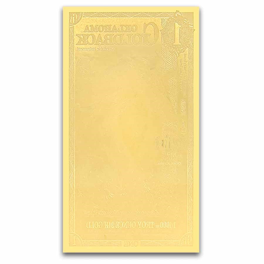 1 Oklahoma Goldback - Aurum Gold Foil Note (24k)