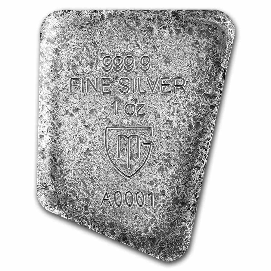 Germania Mint- Algiz Cast Rune- 1 oz- .9999 Argent Silver