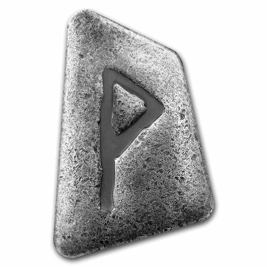 Germania Mint- Wunjo Cast Rune- 1 oz .9999 Argent Silver