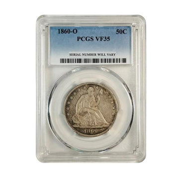 1860-O Seated Liberty Half Dollar New Orleans - PCGS VF35