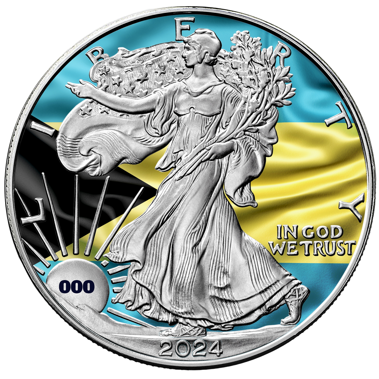 2024 Flags of the World Silver Eagle - Bahamas - First Edition