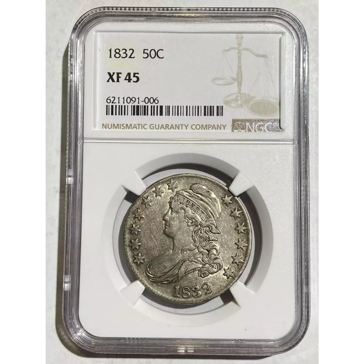1832 Capped Bust Half Dollar NGC XF45 - CoinsTV