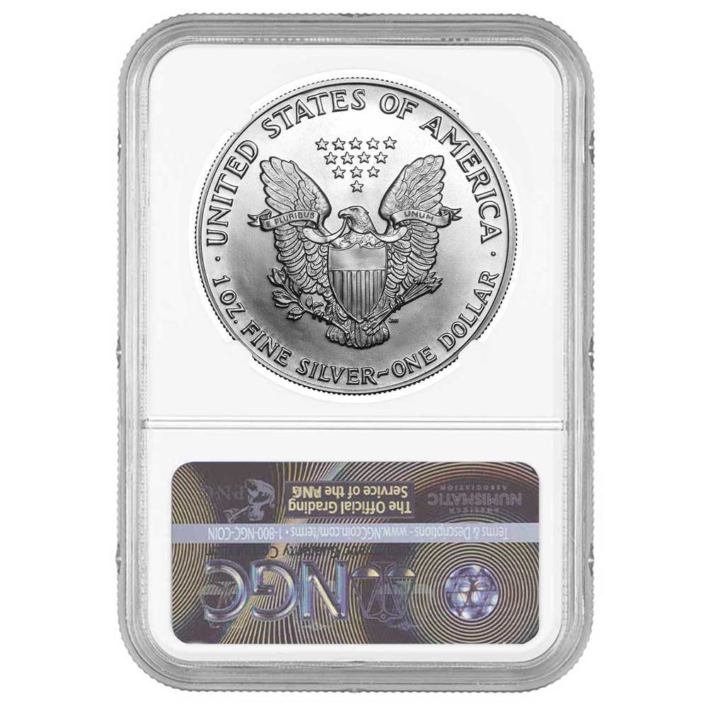 1988 Silver Eagle - Brown Label - NGC MS69