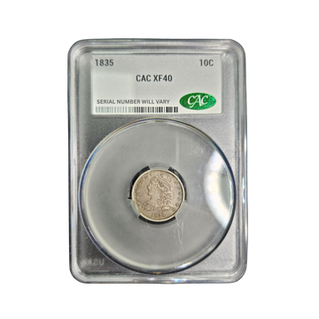 1835 Capped Bust Dime Philadelphia - CAC XF40