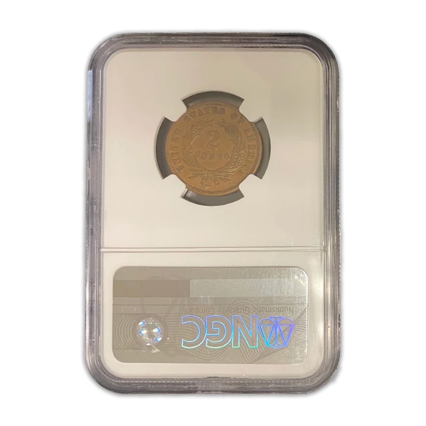 1864 Two Cent Piece - Small Motto - NGC MS61BN
