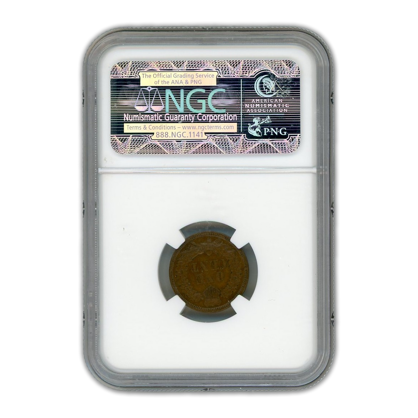 1867/67 Indian Cent NGC AU55 BN FS-301 - CoinsTV