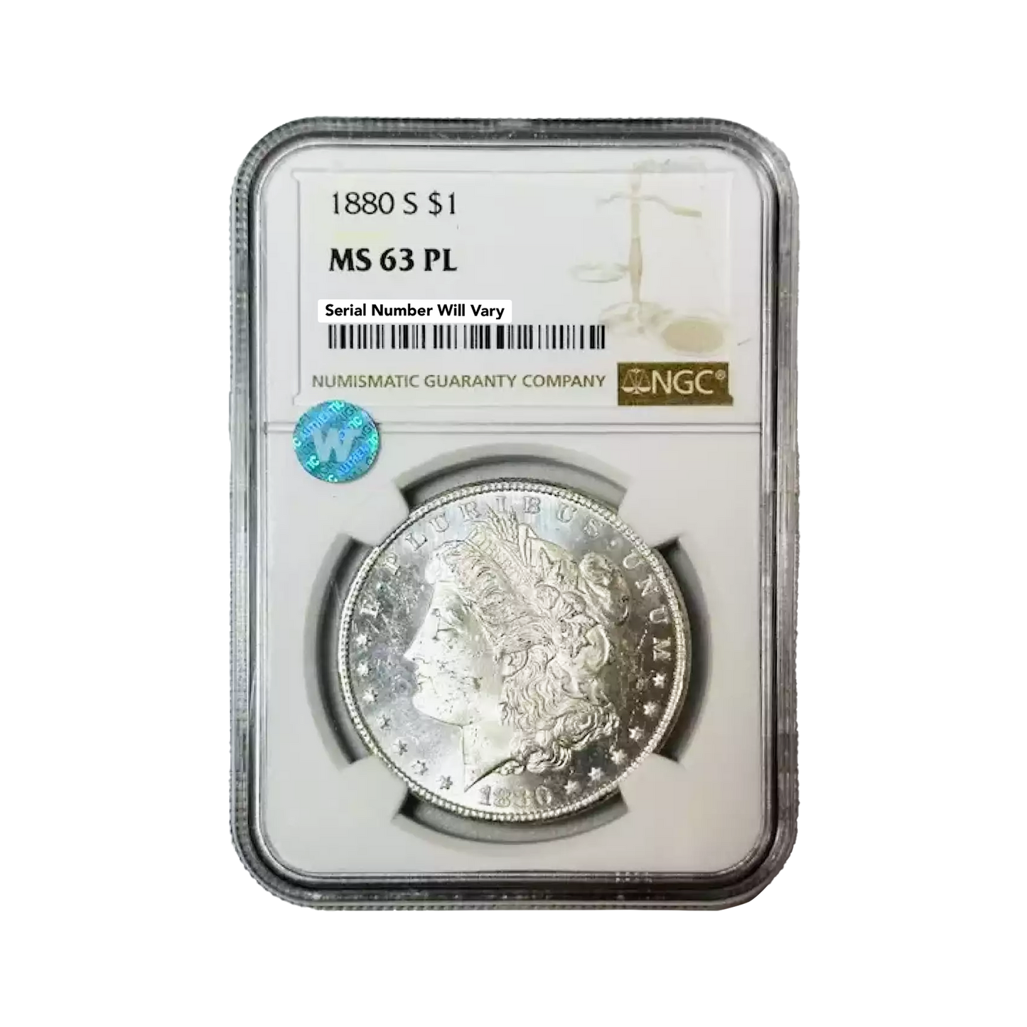 1880-S Morgan Silver Dollar - NGC MS63 PL Sight White
