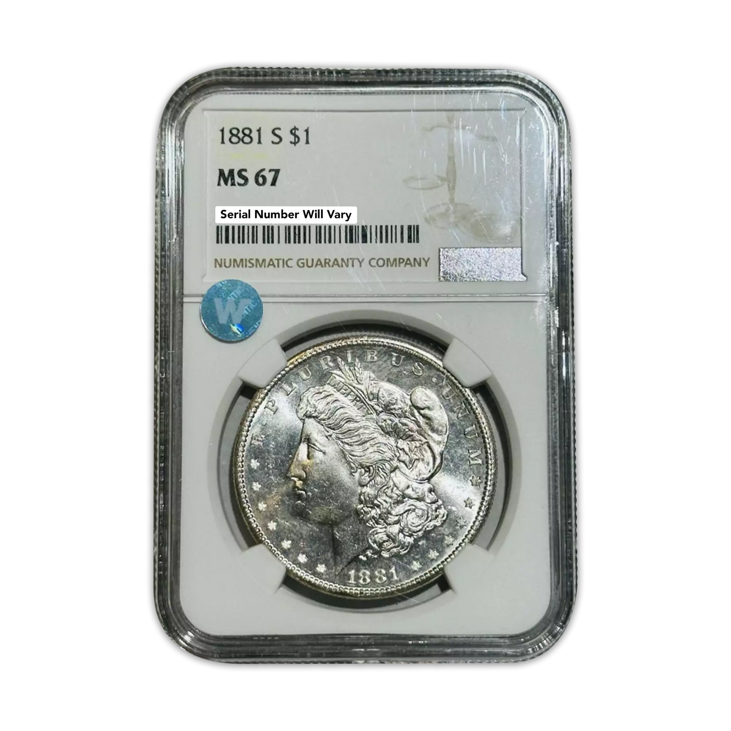1881-S Morgan Silver Dollar San Francisco - NGC MS67 Sight White - CoinsTV