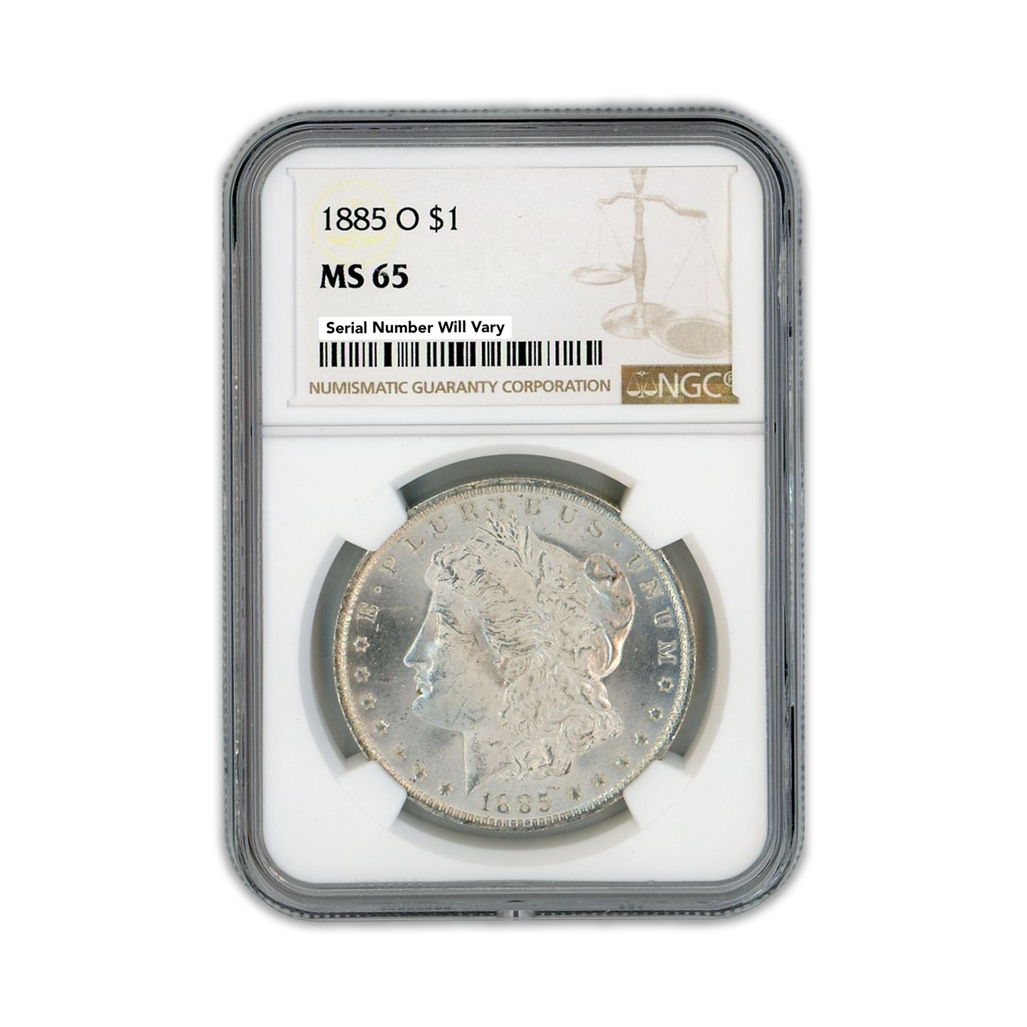 1885 O Morgan Silver Dollar New Orleans - NGC MS65