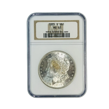 1885-S Morgan Silver Dollar San Francisco - NGC MS63 - CoinsTV