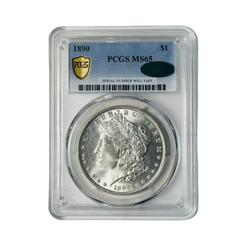 1890 Morgan Silver Dollar Philadelphia - PCGS MS65 CAC