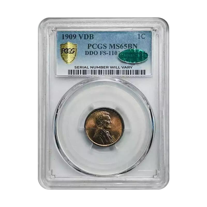 1909-P VDB Lincoln Cent Philadelphia - DDO FS-1102 - PCGS MS65 BN CAC