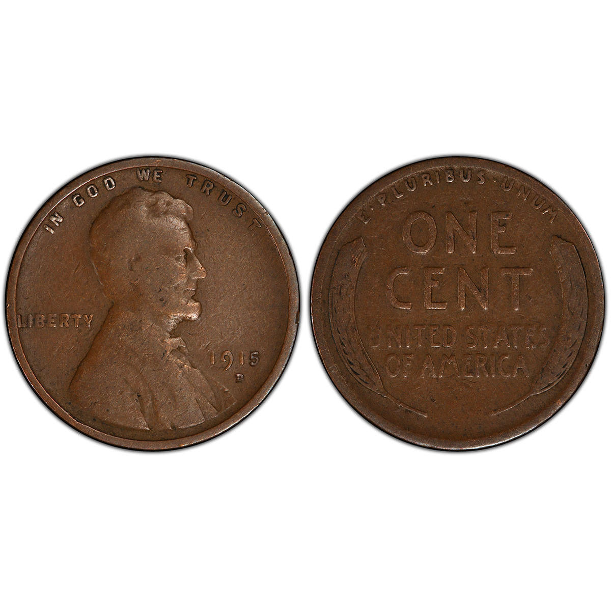 1915-D Lincoln Wheat Cent - Circulated VG