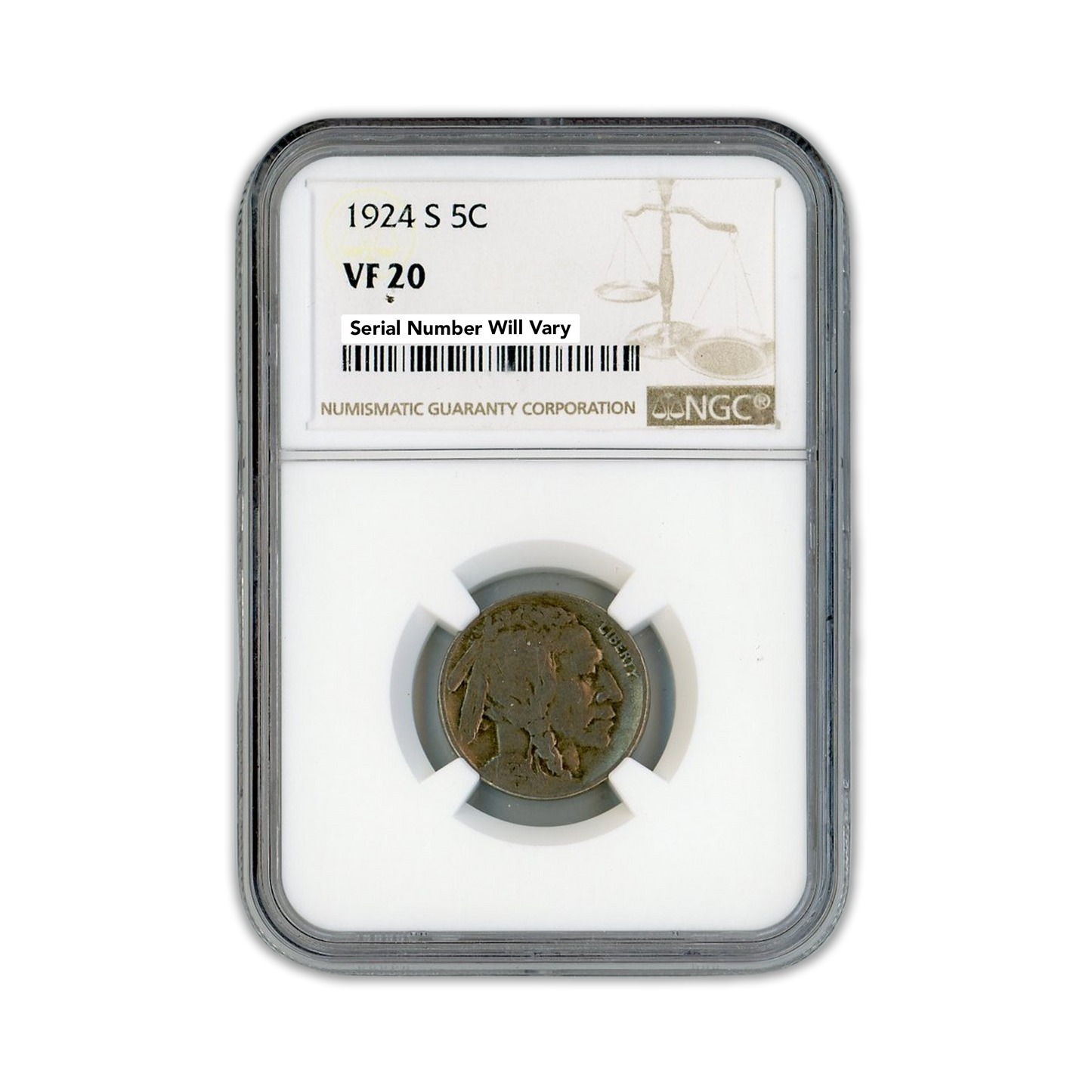 1924-S Buffalo Nickel - NGC VF20