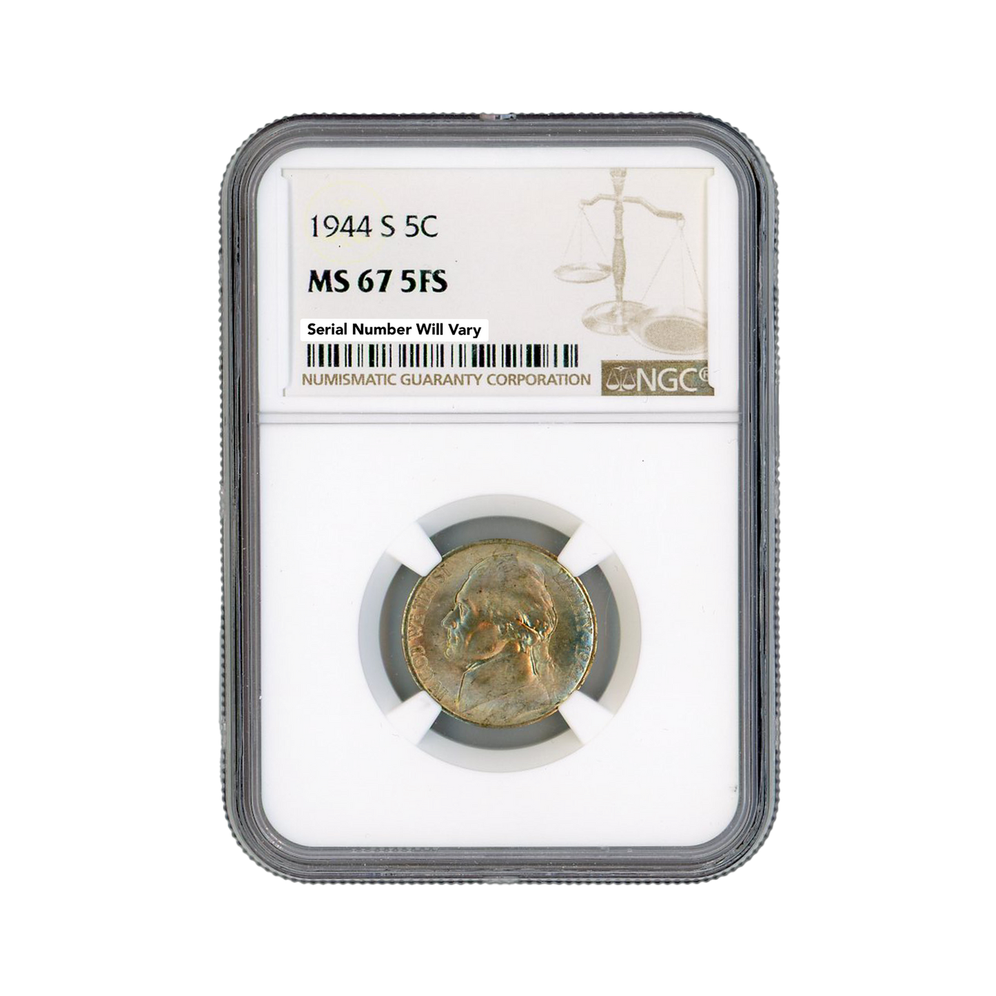 1944 S Jefferson War Nickel NGC MS67 5FS