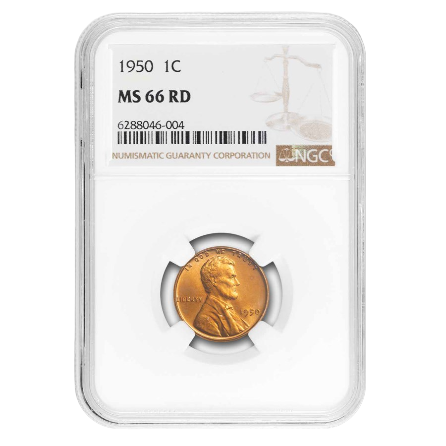 1950- Lincoln Wheat Cent - NGC MS66 RD