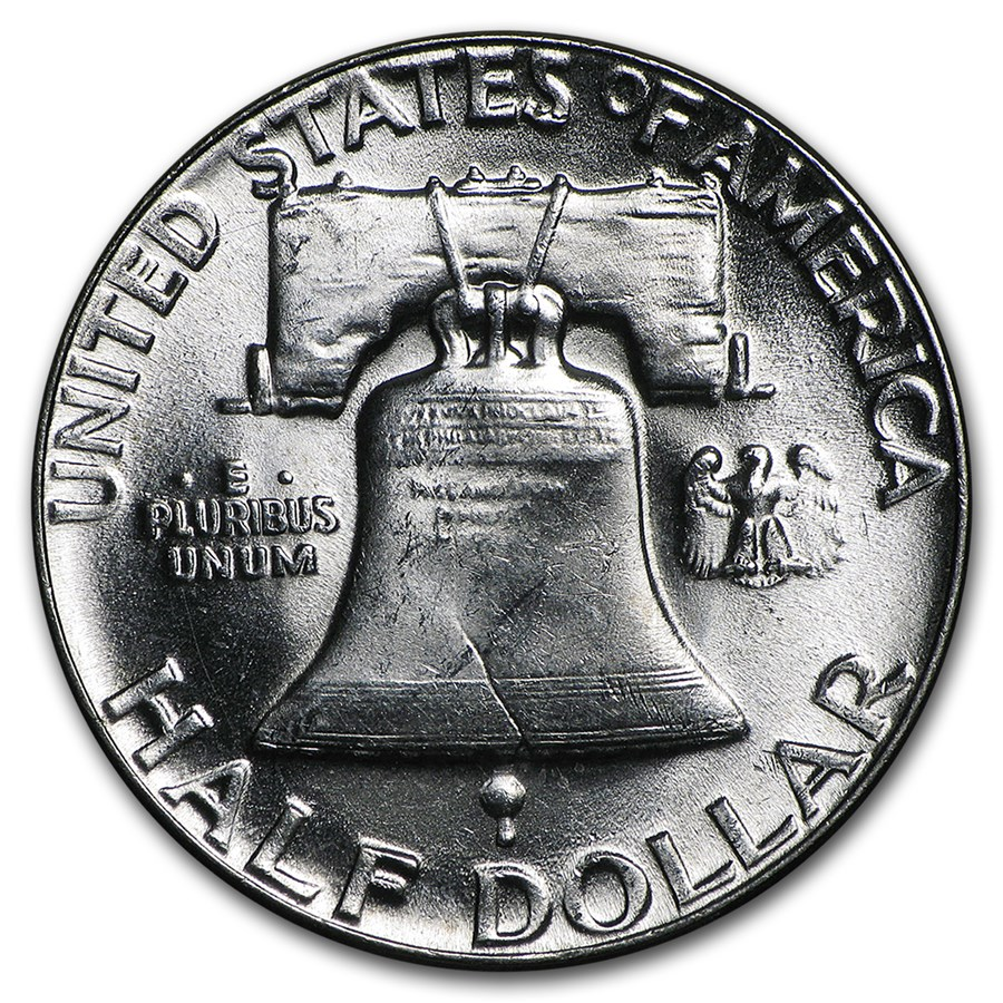 1952 Franklin 90% Silver Half Dollar Philadelphia - Uncirculated - CoinsTV