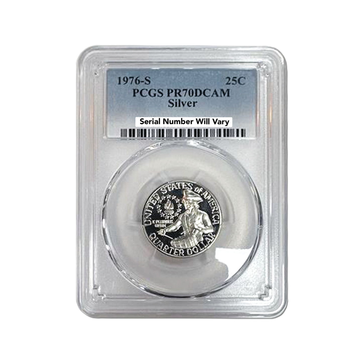 1976-S Bicentennial Silver Quarter - PCGS PR70 DCAM