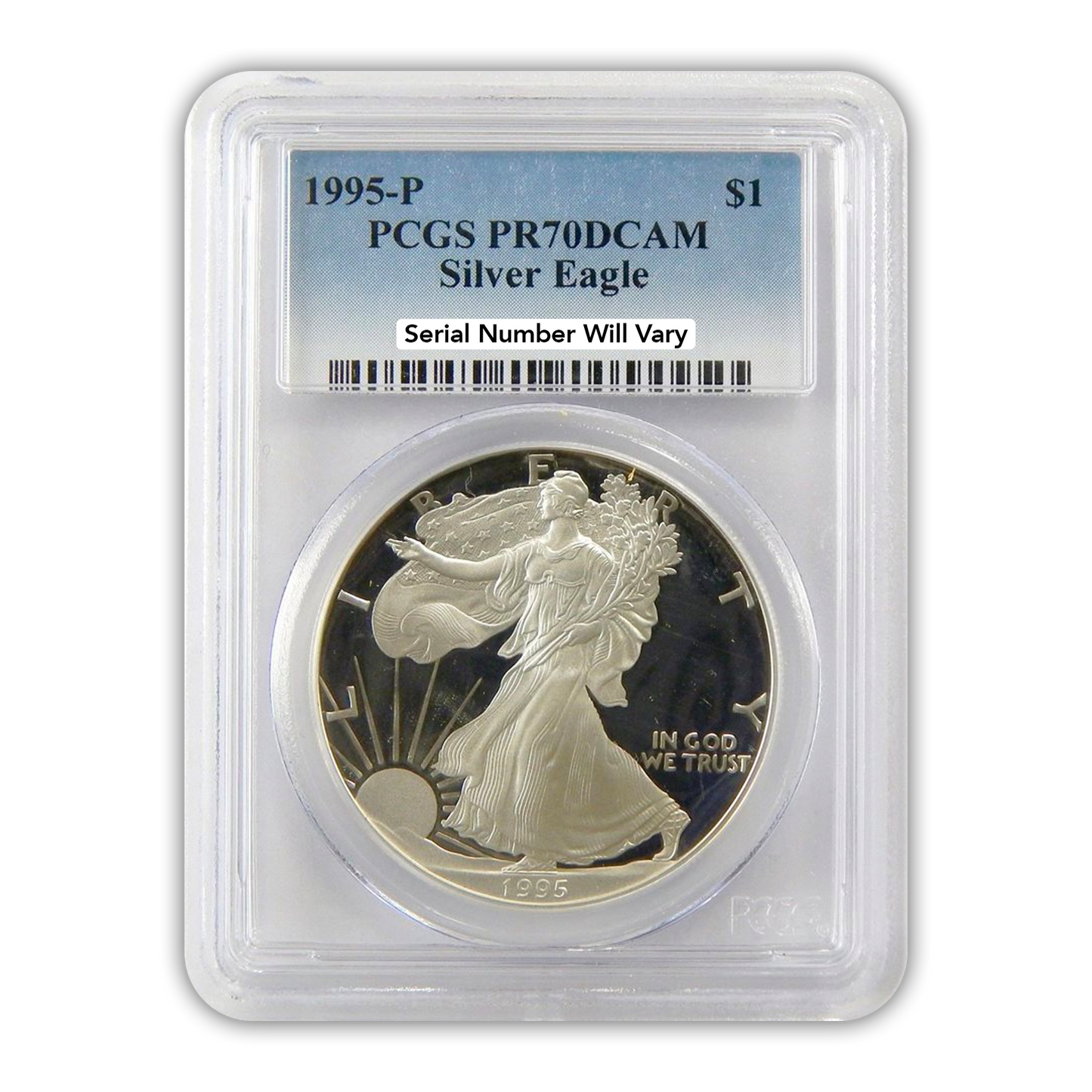 1995 Silver Eagle - Proof - PCGS PR70 - CoinsTV