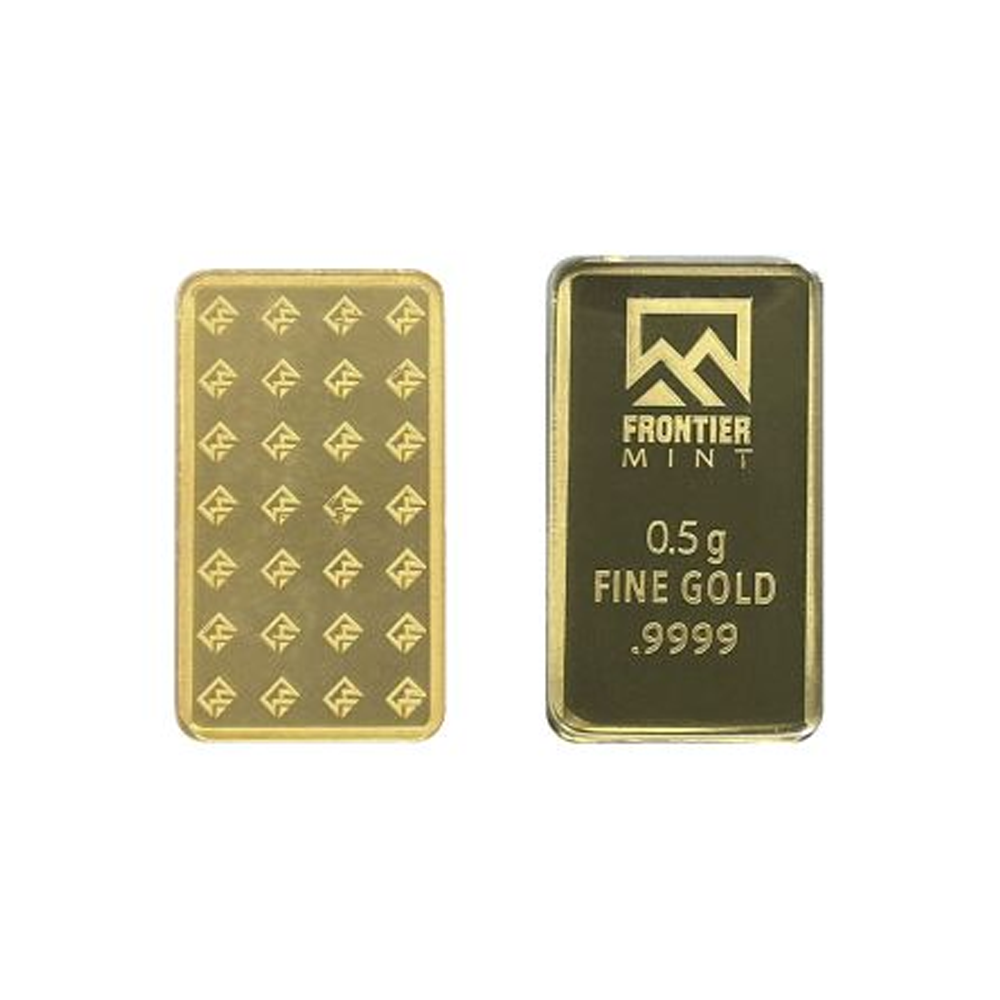 1/2 gram Gold Bar - Frontier Mint (Carded)