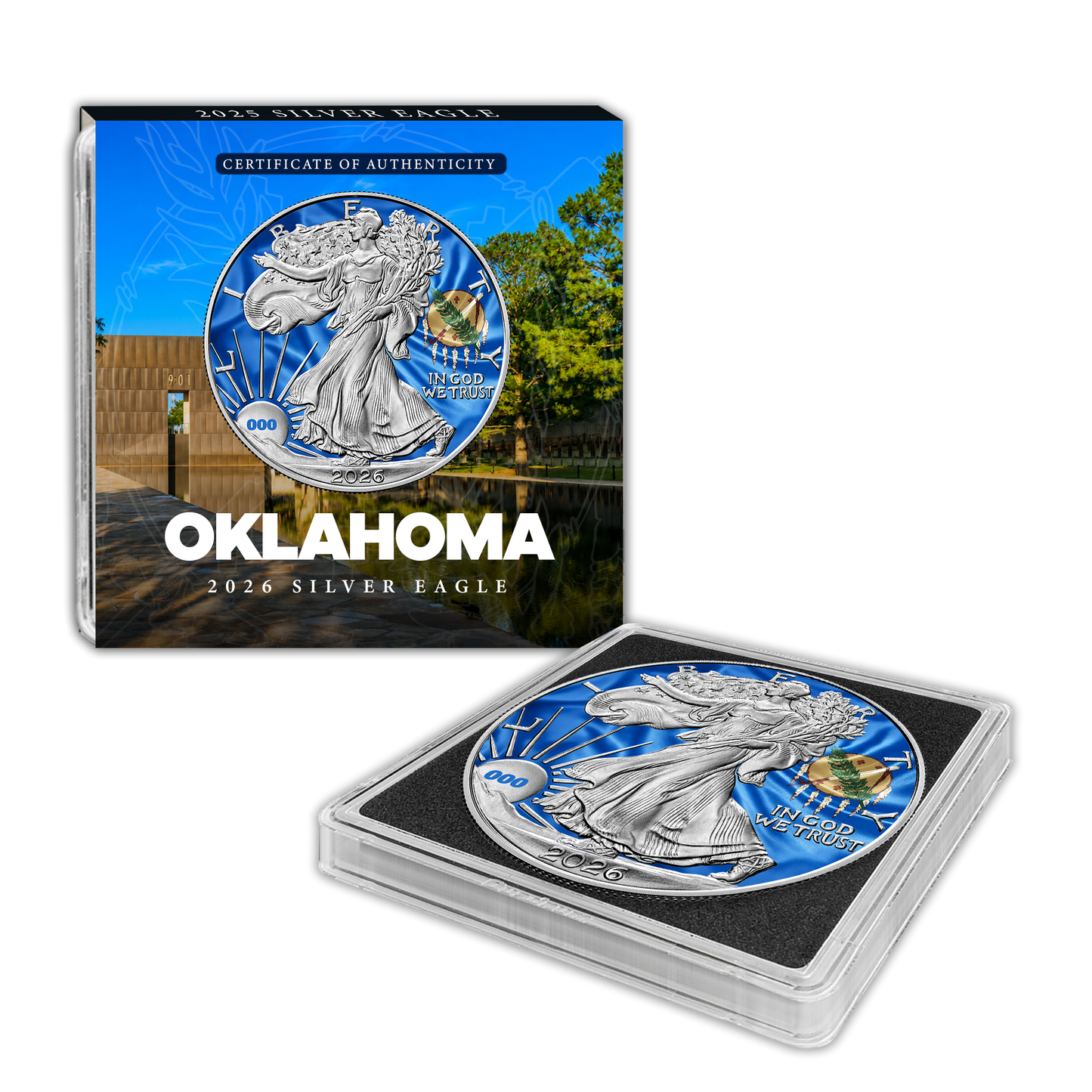 2026 State Flags Silver Eagle - Oklahoma Limited Edition