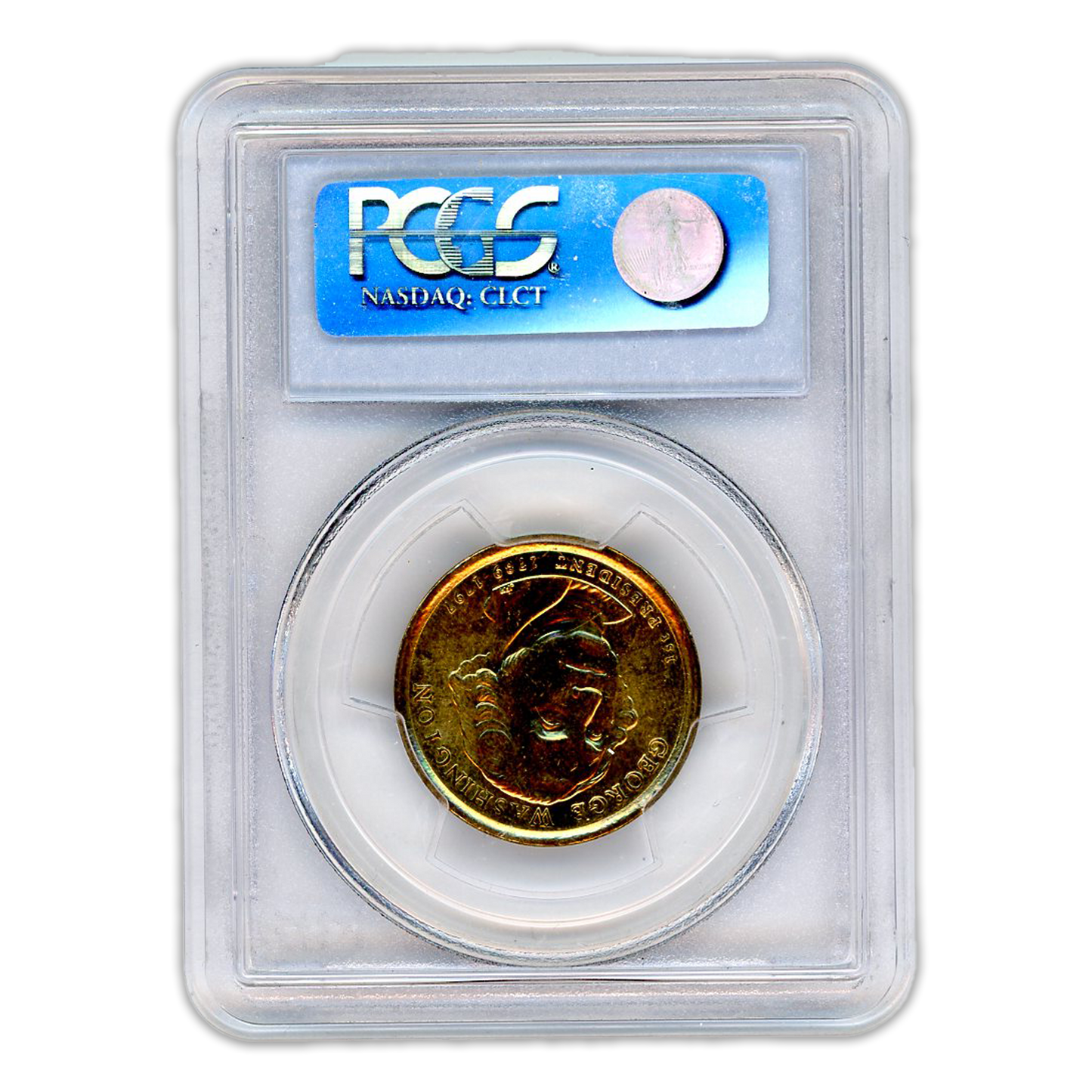 2007 Washington Dollar - Reverse Missing Clad Layer - PCGS MS63