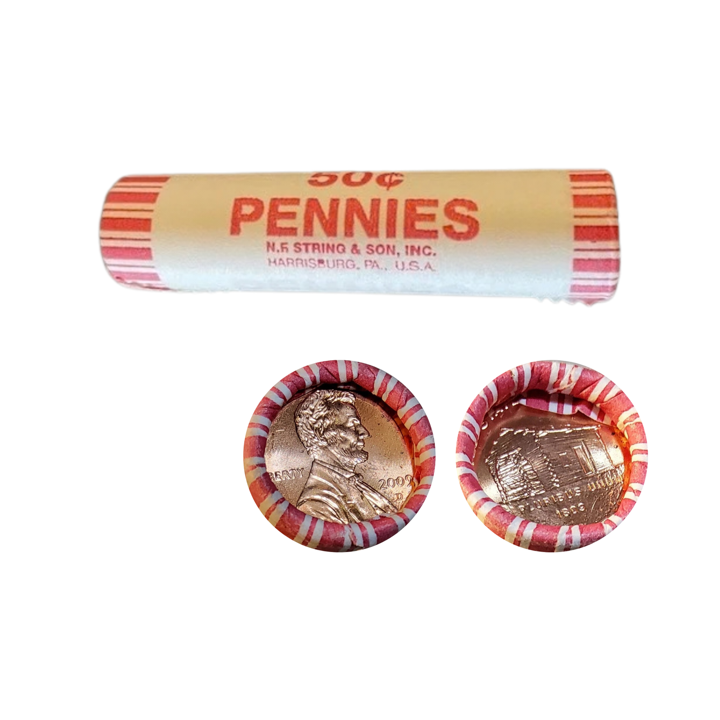2009-D Lincoln Cent Log Cabin Reverse - Original Bank-Wrapped Roll - CoinsTV