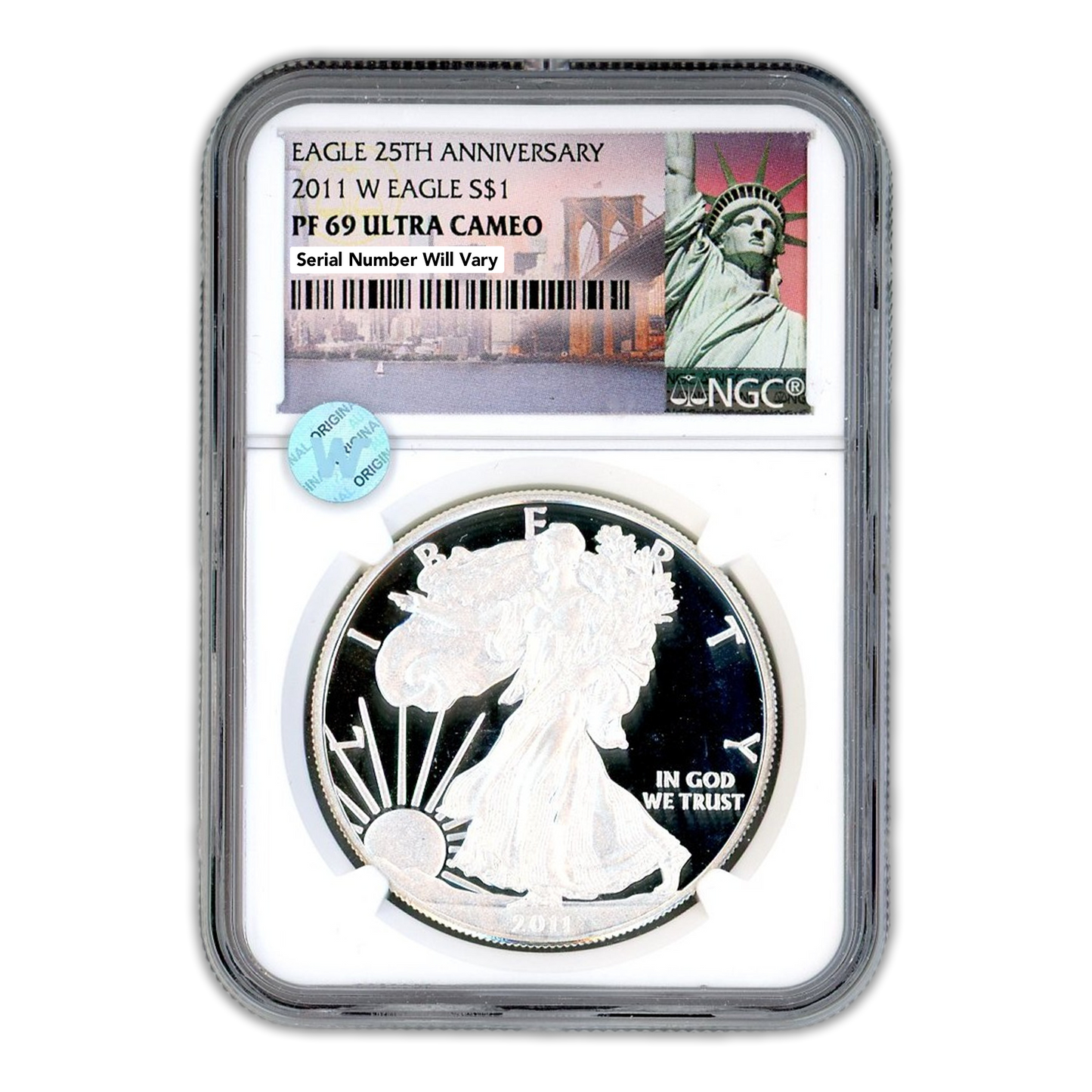 2011 W Silver Eagle - 25th Anniversary - NGC PF69 Ultra Cameo Sight White - CoinsTV