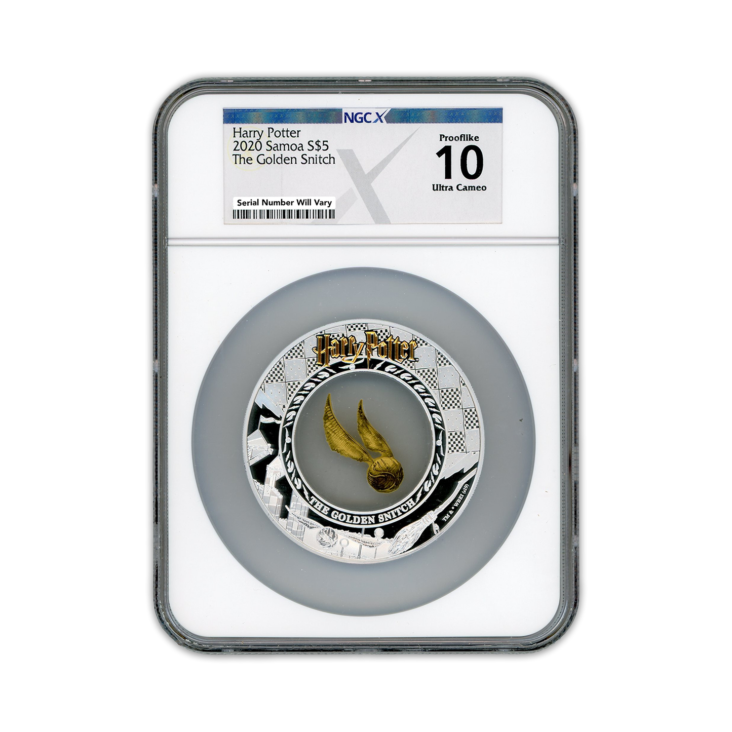 2020 Samoa Harry Potter Levitating Golden Snitch - NGCX PF 10 UCAM 2oz Silver
