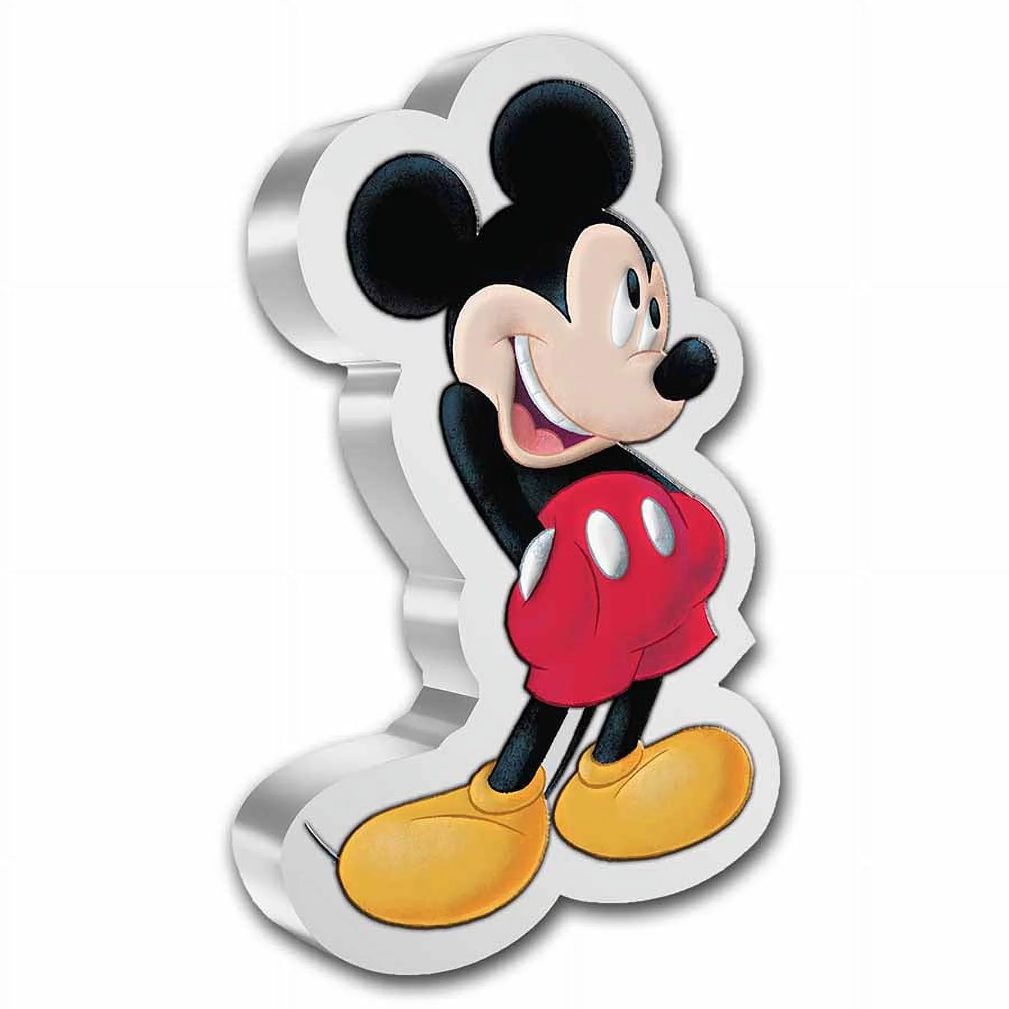 2021 Disney Mickey Mouse Shaped 1oz Silver