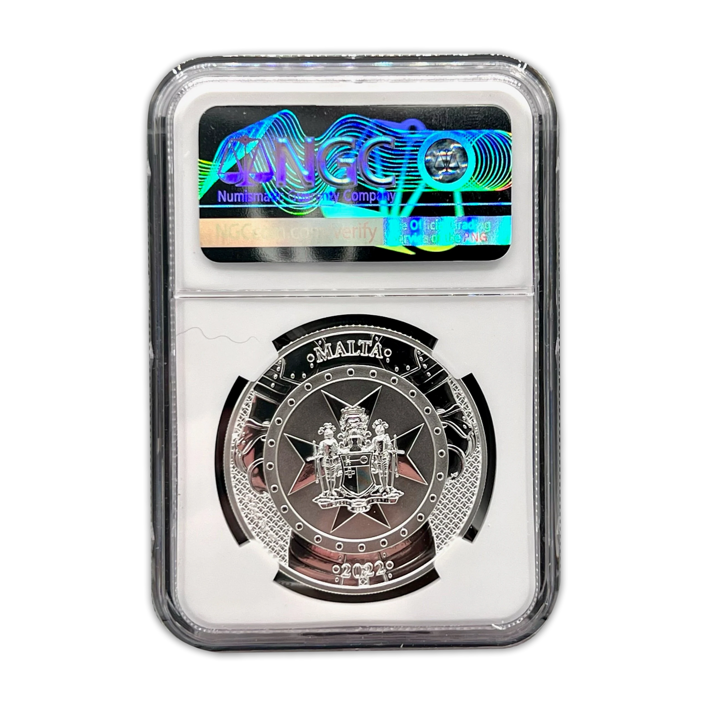 2022 1 oz Malta Knights of the Past Silver - NGC MS70