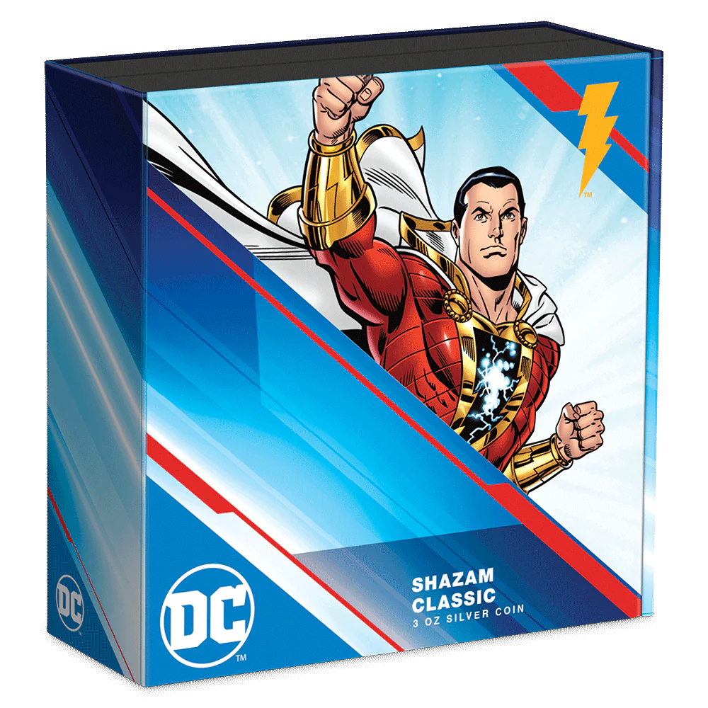 2023 DC Classics - Shazam 3 oz silver - CoinsTV