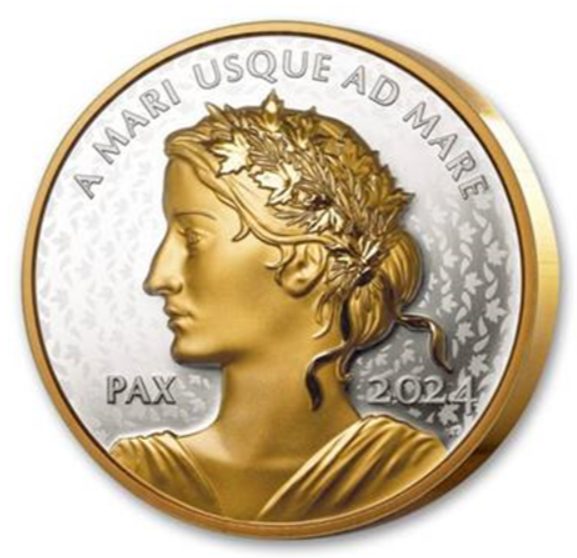 2024 Royal Canadian Mint 1 oz Silver Gold-Plated Peace Proof Ultra High Relief