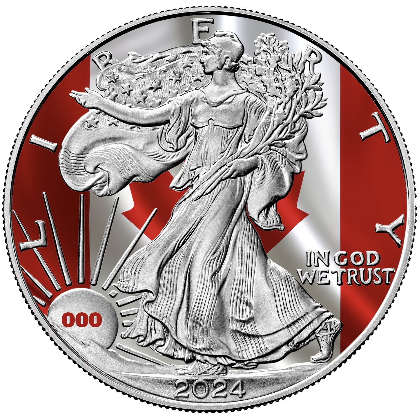 2024 Flags of the World Silver Eagle - Canada - First Edition - CoinsTV