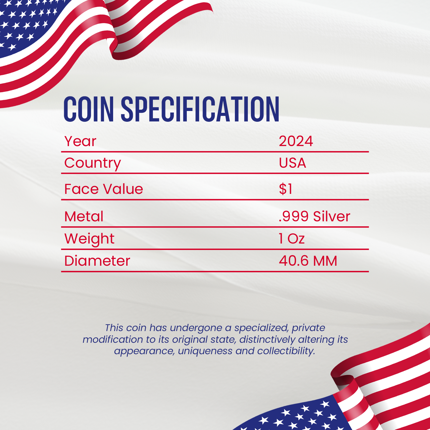 2024 American Flag Silver Eagle - CoinsTV