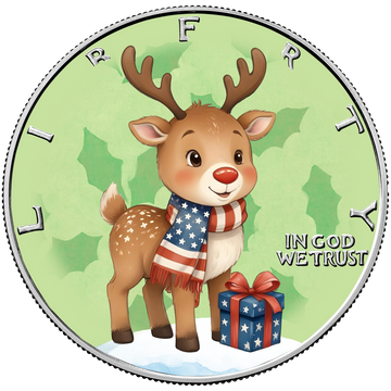 2025 Silver Eagle Christmas Ornaments - Reindeer