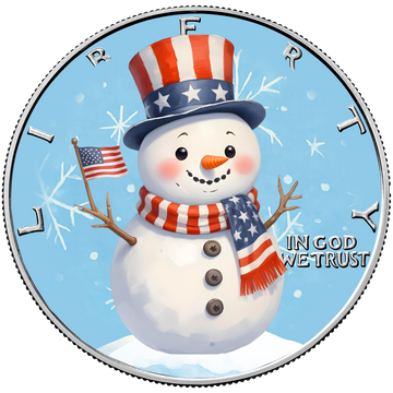 2025 Silver Eagle Christmas Ornaments - Snowman