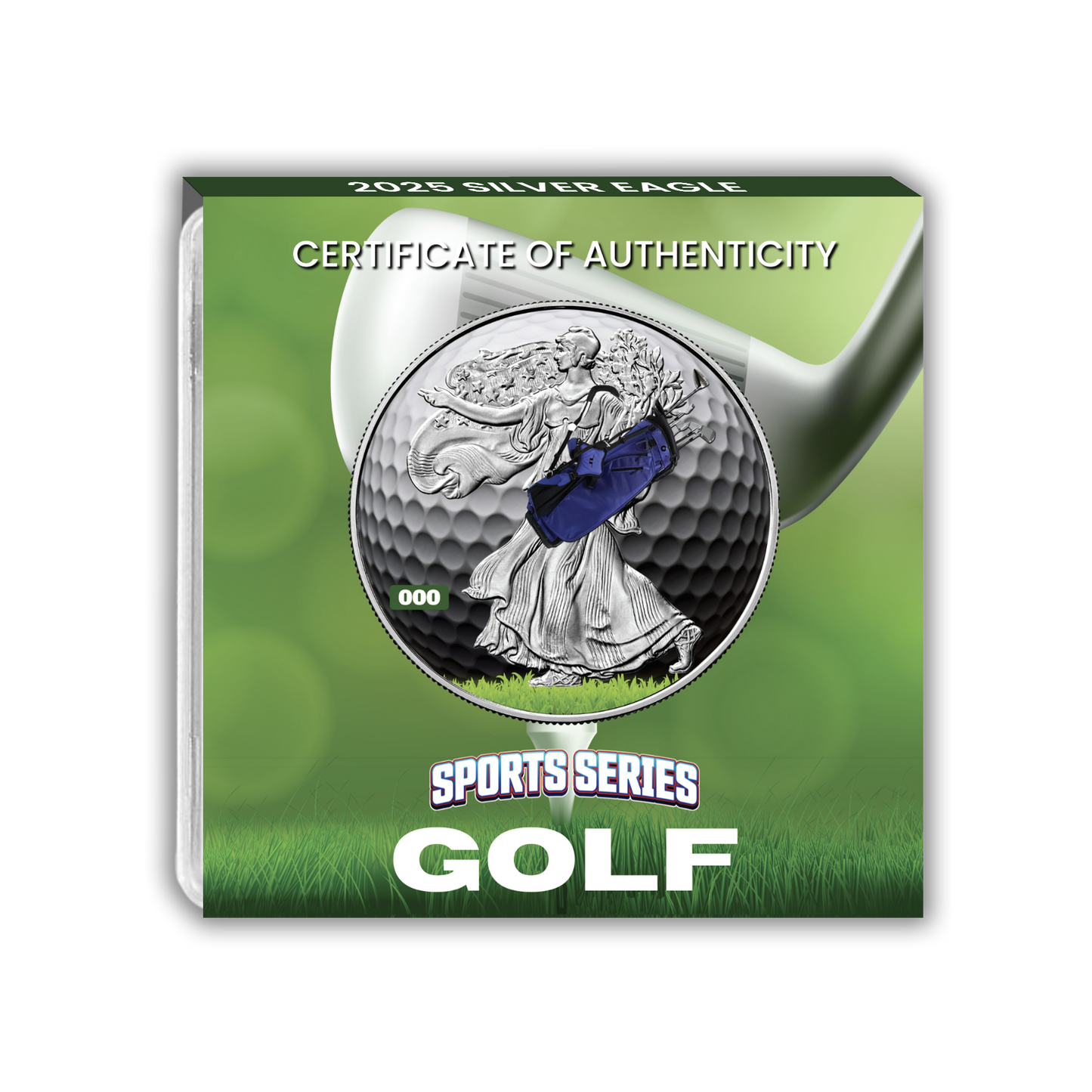 2025 Silver Eagle - Golf Edition - 1 oz silver Brilliant Uncirculated coin - CoinsTV