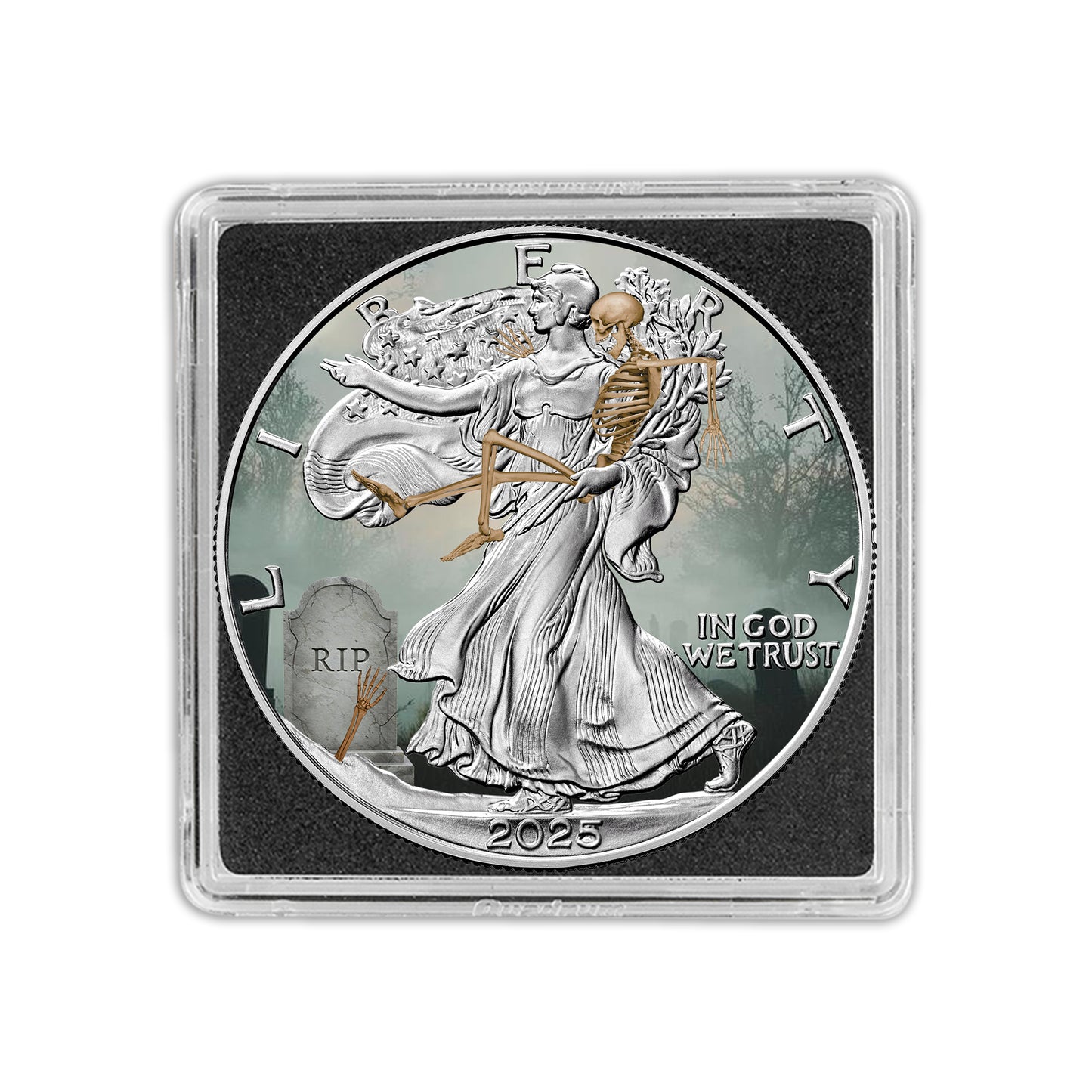 2025 Halloween Series - Silver Eagle & Bar Set - Skeleton Edition