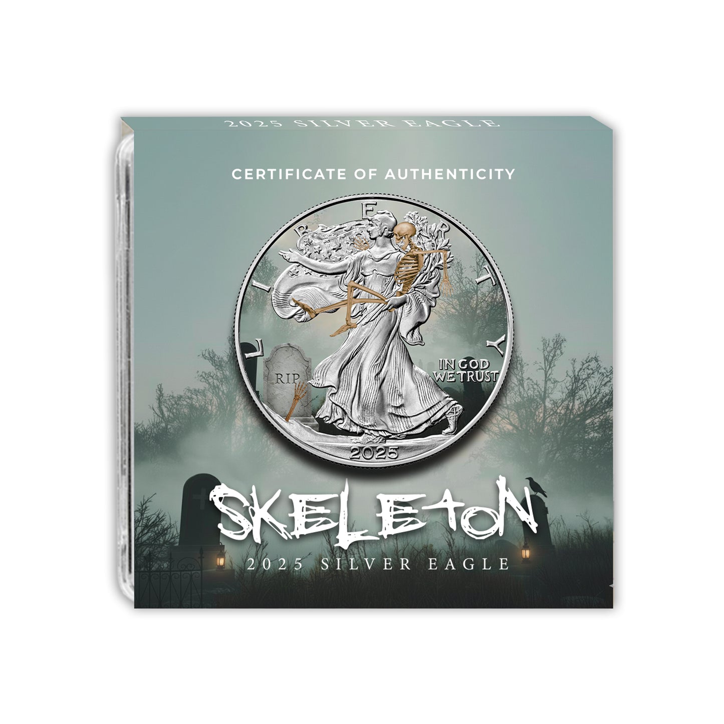 2025 Halloween Series - Silver Eagle & Bar Set - Skeleton Edition