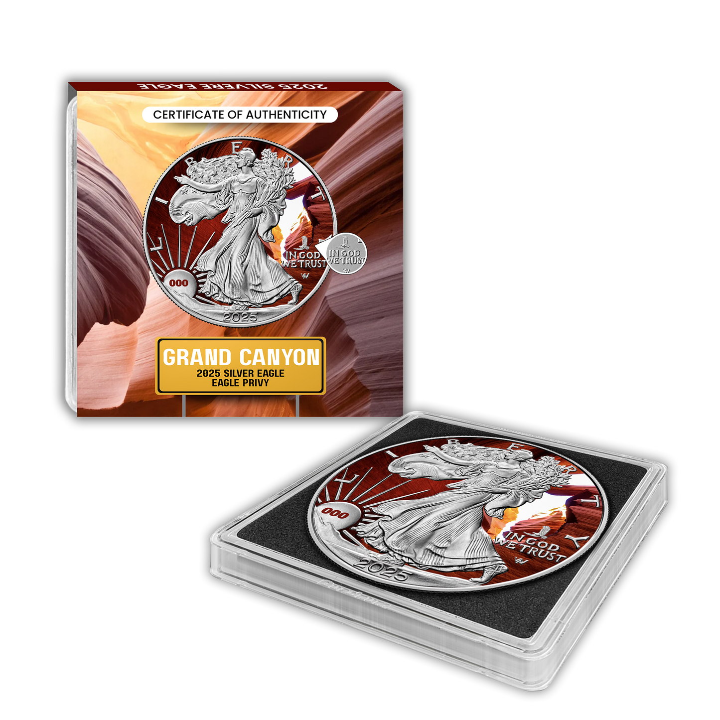 2025 Silver Eagle - Eagle Privy - Grand Canyon - CoinsTV