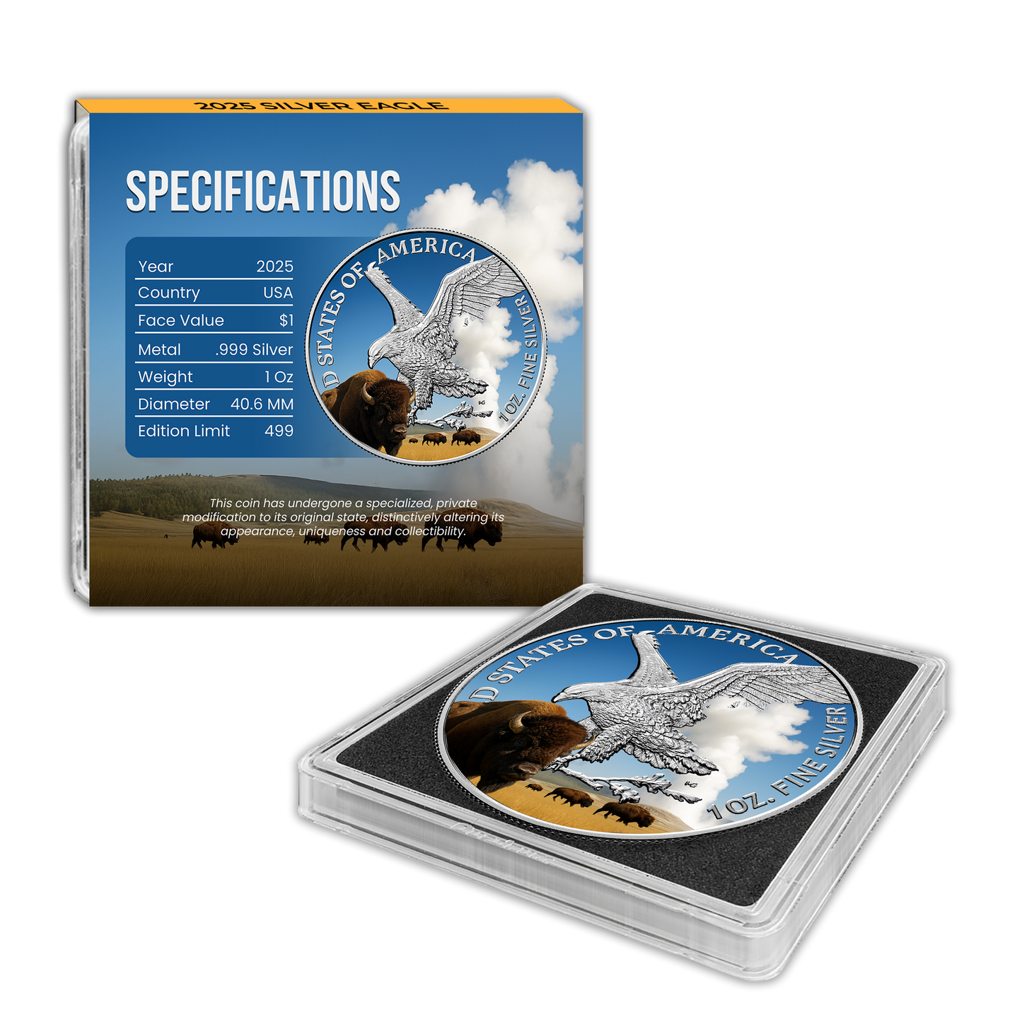 2025 Silver Eagle – Yellowstone - National Parks Series - CoinsTV