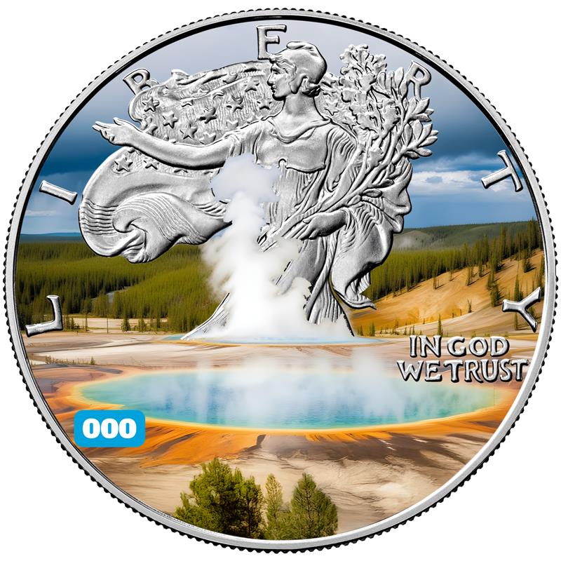 2025 Silver Eagle – Yellowstone - National Parks Series - CoinsTV