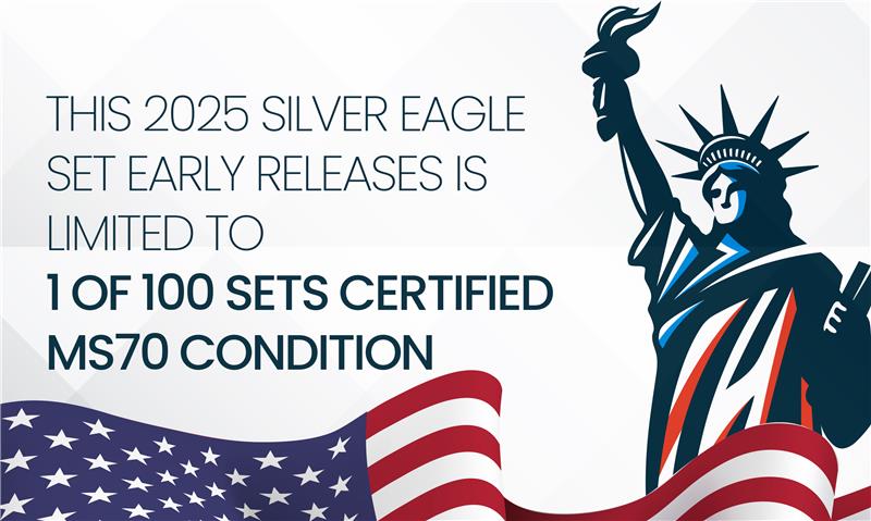 2025 Silver Eagle Regular & Eagle Privy Set - United We Stand - NGC MS70 Early Release