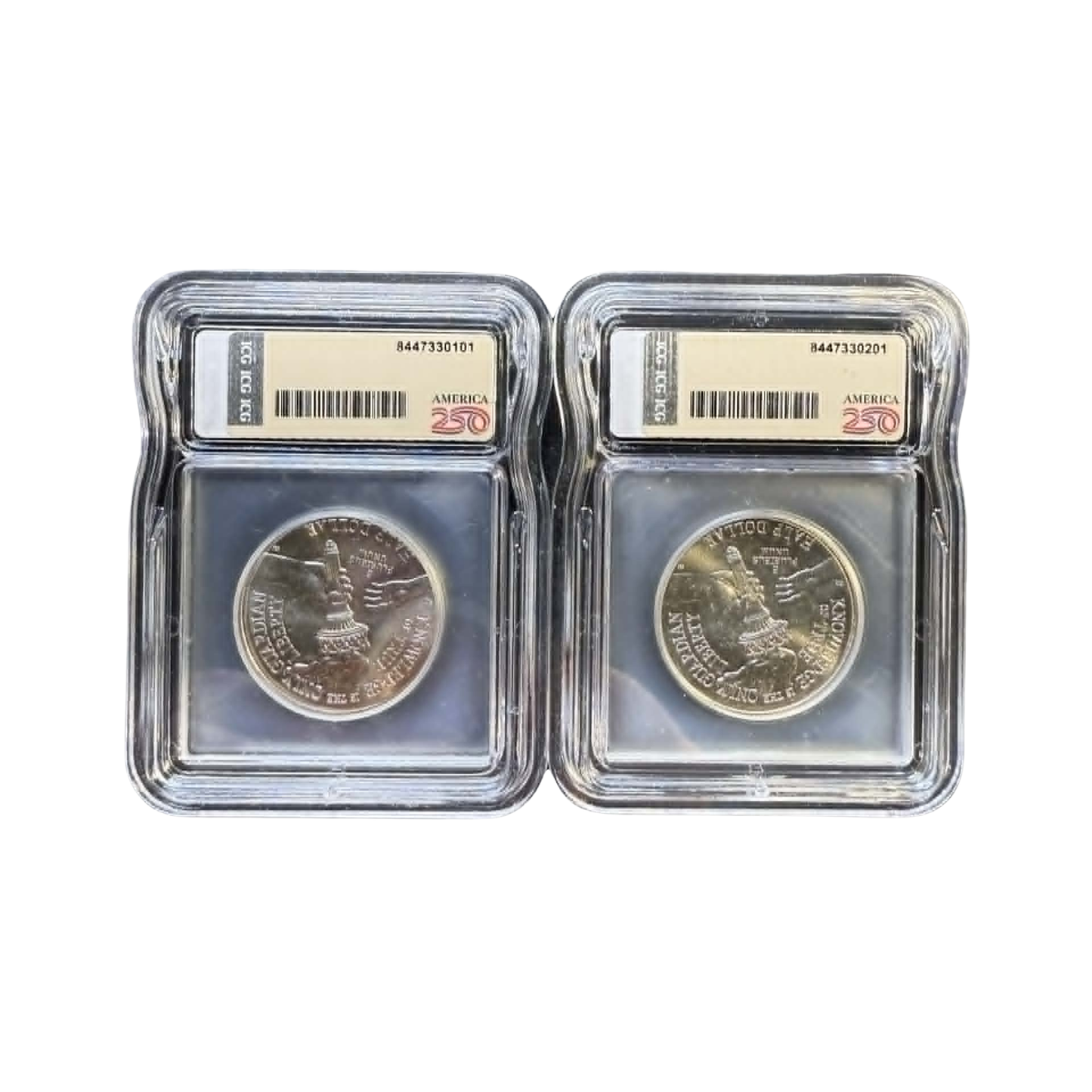 2026 P&D Enduring Liberty Semiquincentennial Half Dollar 2 pc Set - ICG MS67 Initial Release - CoinsTV