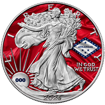 2026 State Flags Silver Eagle - Arkansas Limited Edition