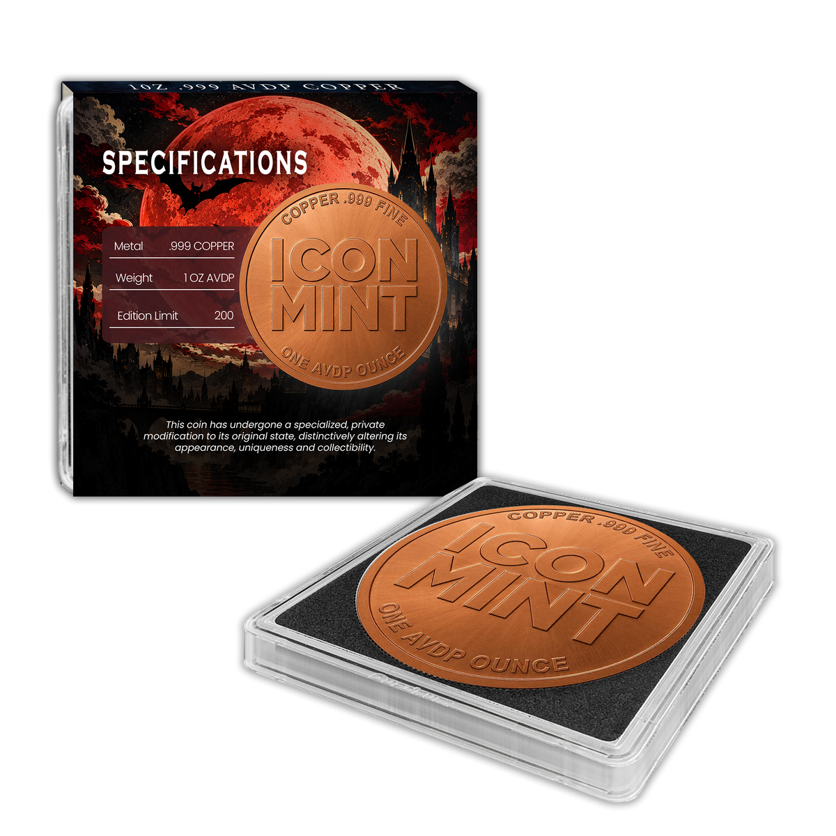 IconMint Dracula Holochrome™ Copper Round - CoinsTV